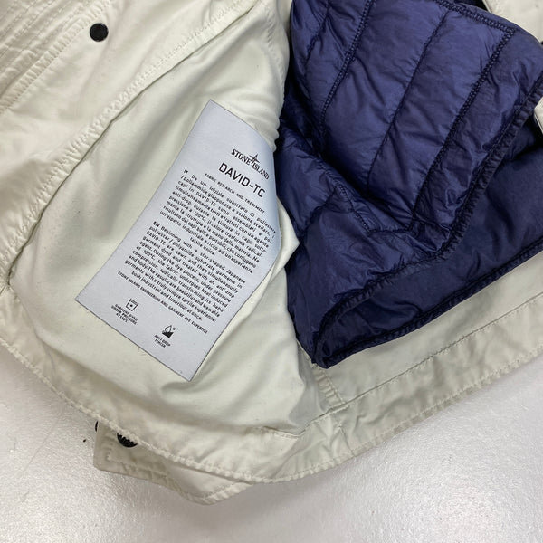 Stone Island White Down Filled David TC Jacket