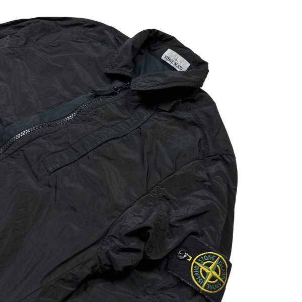 Stone Island Black Shimmer Nylon Metal Overshirt - Medium