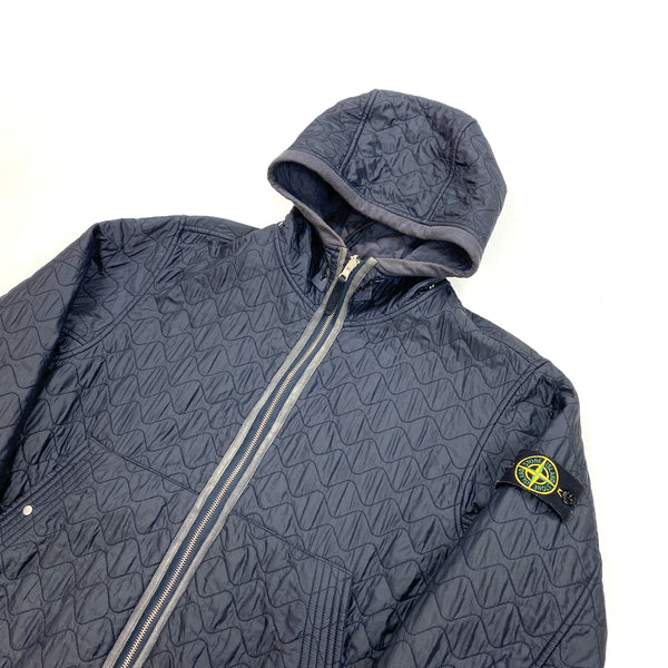 Stone Island Reversible Navy Nylon & Cotton Jacket