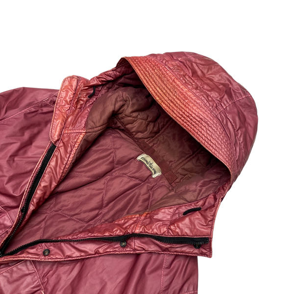 Stone Island 2014 Pink Mussola Gommata Padded Jacket
