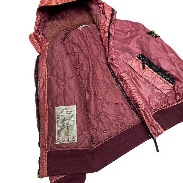 Stone Island 2014 Pink Mussola Gommata Padded Jacket