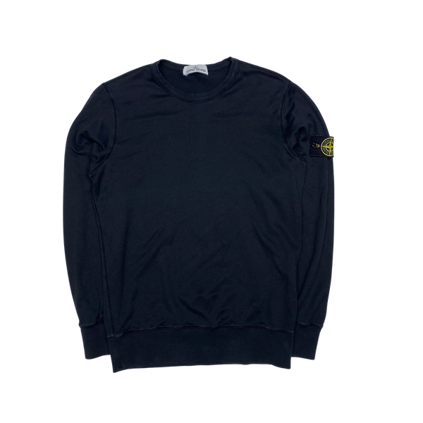 Stone Island 2017 Black Cotton Crewneck Sweatshirt