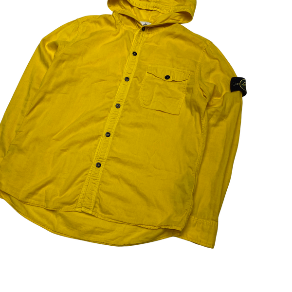 Stone Island 2015 Yellow Lightweight Cotton Pullover Overshirt