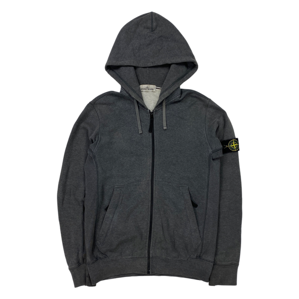 Stone Island Dark Grey Zipped Hoodie