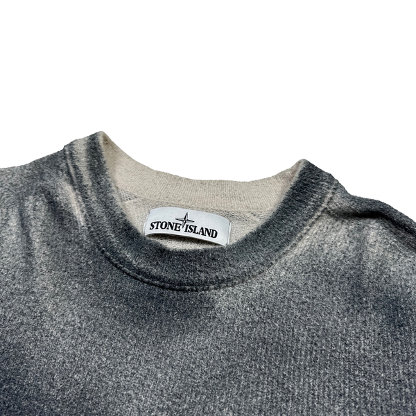 Stone Island 2020 Grey Hand Sprayed Cotton Knit - Large