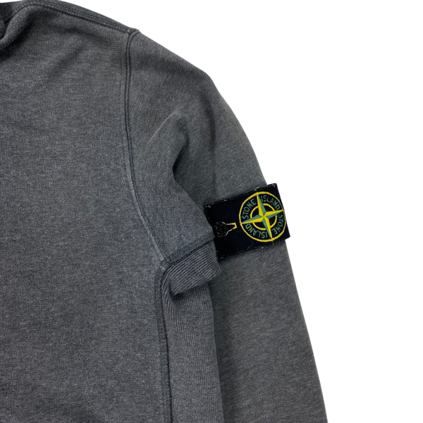 Stone Island Dark Grey Zipped Hoodie