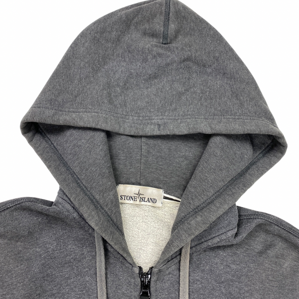 Stone Island Dark Grey Zipped Hoodie