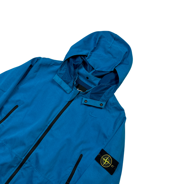 Stone Island x Nike Blue Raso R Nylon Windbreaker Jacket - Large