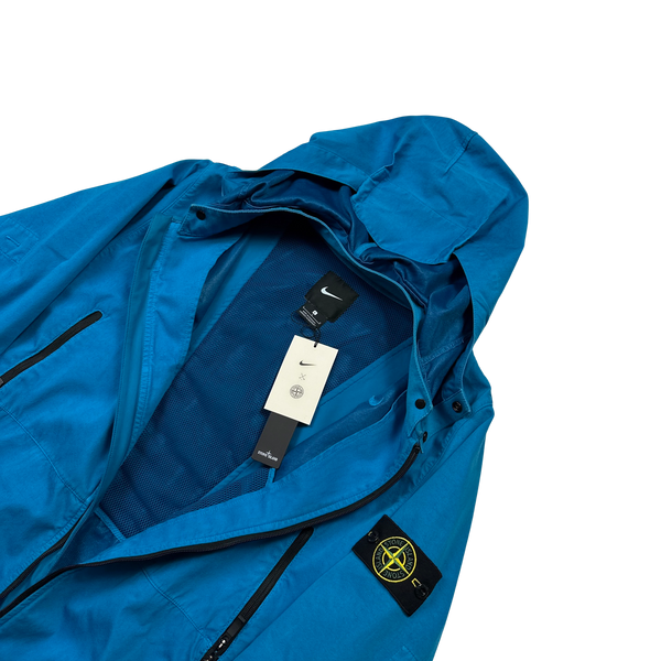 Stone Island x Nike Blue Raso R Nylon Windbreaker Jacket - Large
