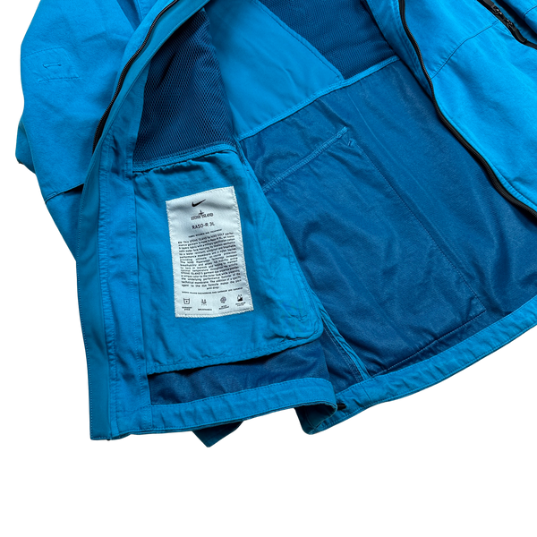 Stone Island x Nike Blue Raso R Nylon Windbreaker Jacket - Large