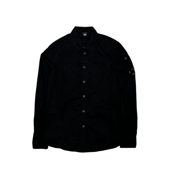 CP Company Black Brushed Cotton Shirt