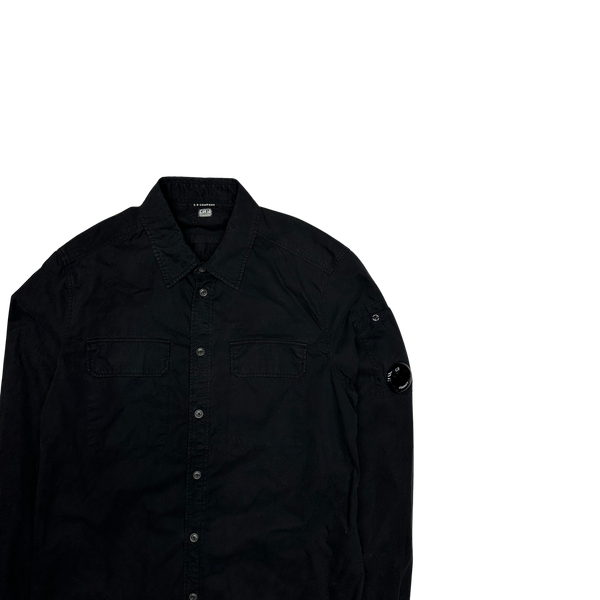 CP Company Black Brushed Cotton Shirt