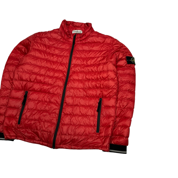 Stone Island Red Micro Rip Stop Down Packable Jacket