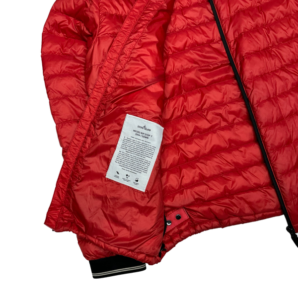 Stone Island Red Micro Rip Stop Down Packable Jacket