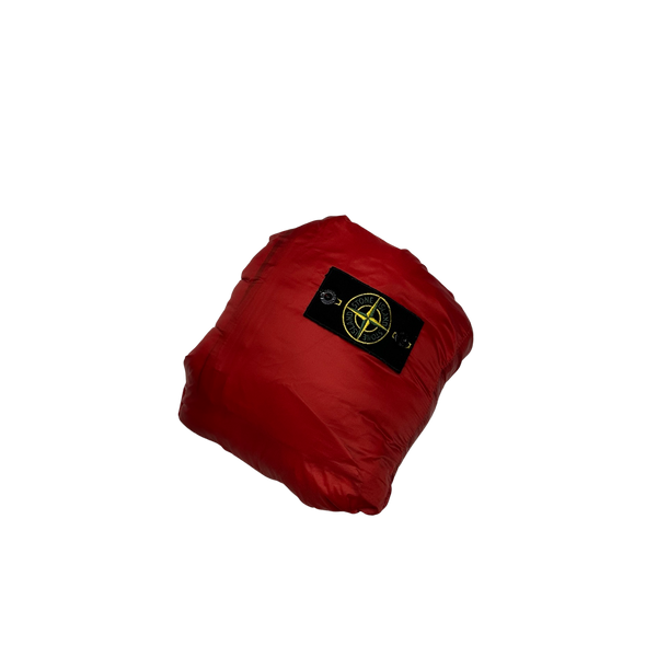 Stone Island Red Micro Rip Stop Down Packable Jacket
