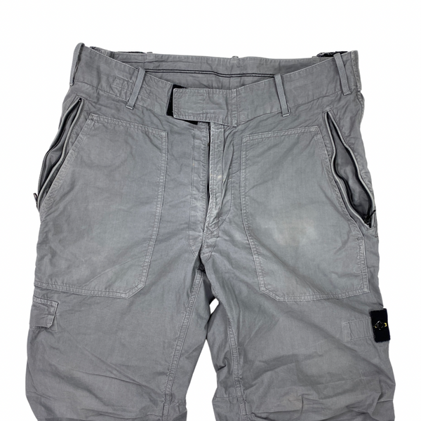 Stone Island Grey Cotton 2010 Baggy Cargo Trousers