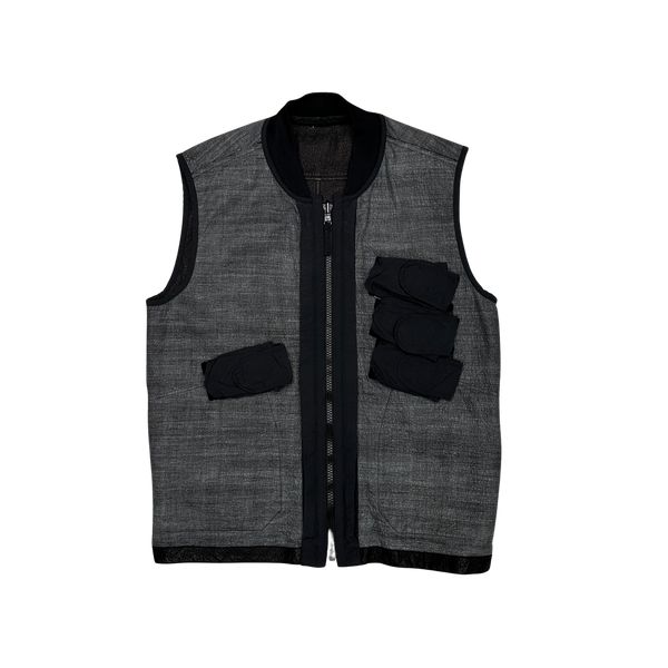 Stone Island 2019 Black Reversible Leather Dyneema Gilet