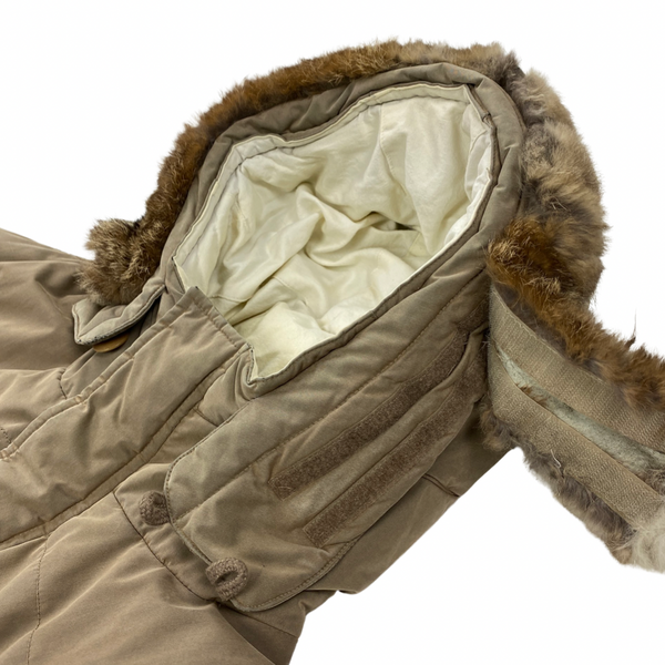 CP Company Beige Fur Trim Down Filled Jacket