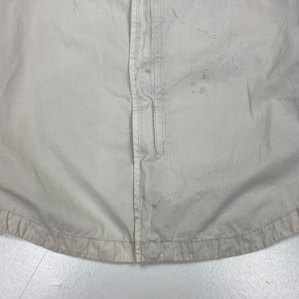 Stone Island White Cotton Zipped Overshirt