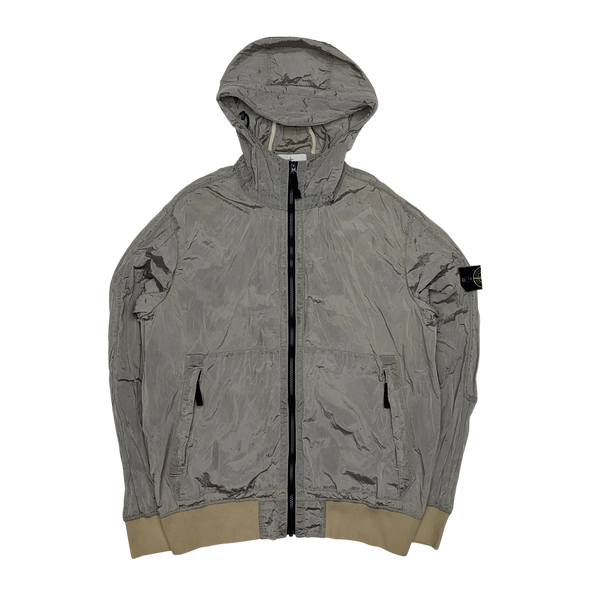 Stone Island 2018 Silver Nylon Metal Watro Hooded Jacket