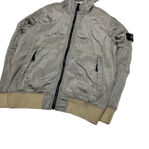 Stone Island 2018 Silver Nylon Metal Watro Hooded Jacket