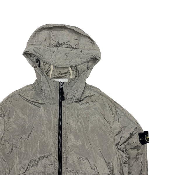 Stone Island 2018 Silver Nylon Metal Watro Hooded Jacket
