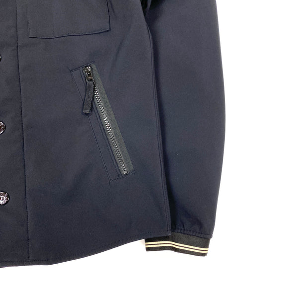 Stone Island Navy Fleece Lined Soft Shell Jacket