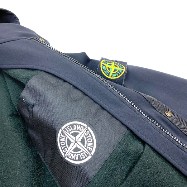 Stone Island Navy Fleece Lined Soft Shell Jacket