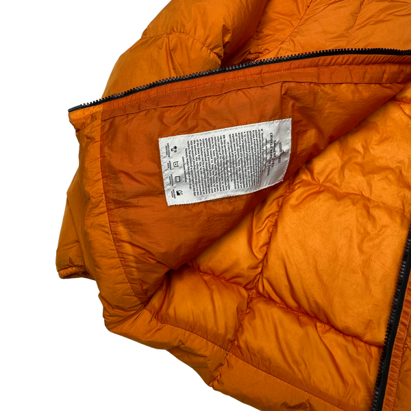 Stone Island Orange Crinkle Reps Puffer Jacket