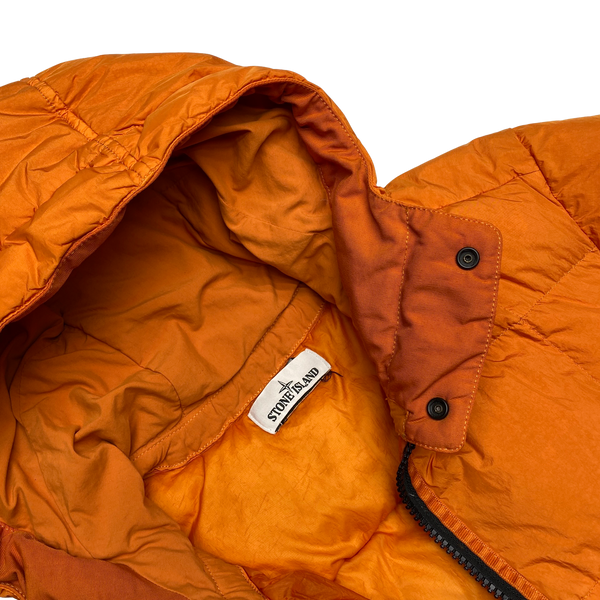 Stone Island Orange Crinkle Reps Puffer Jacket