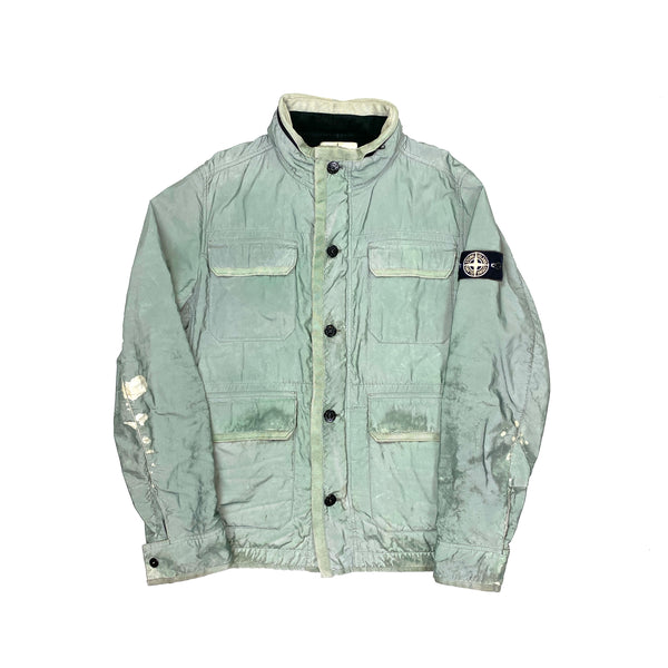 Stone Island Light Blue Liquid Reflective Field Jacket Mat s Island