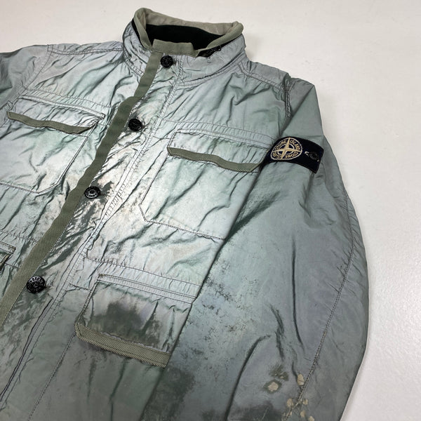Stone Island Light Blue Liquid Reflective Field Jacket