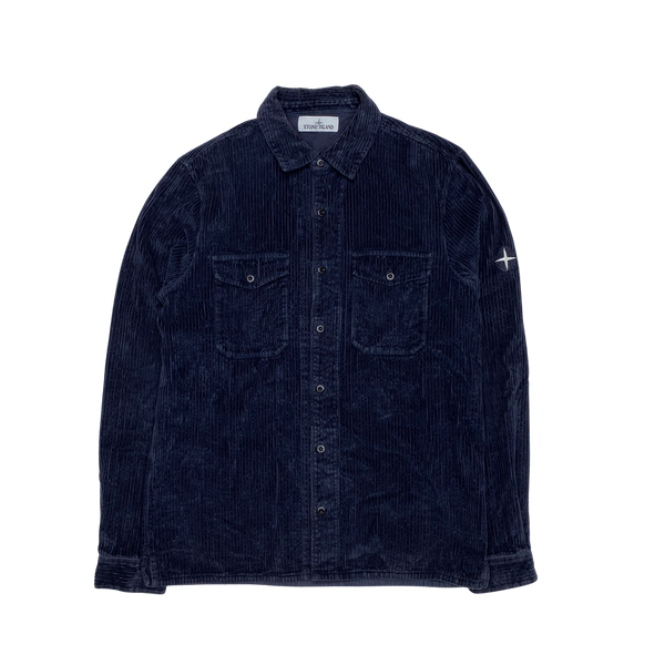 Stone Island AW2020 Navy Jumbo Cord Shirt