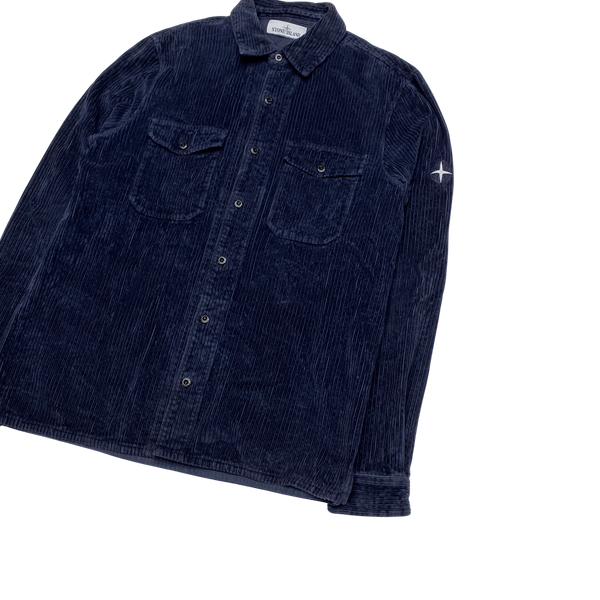 Stone Island AW2020 Navy Jumbo Cord Shirt