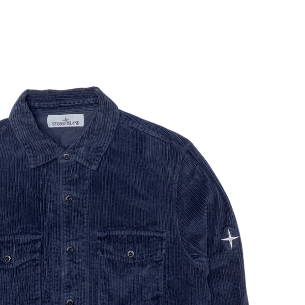 Stone Island AW2020 Navy Jumbo Cord Shirt