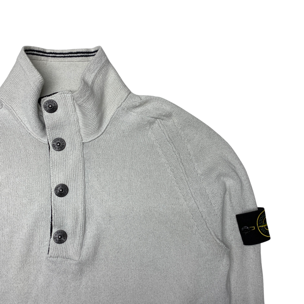 Stone Island 2015 White Knitted Cotton Pullover