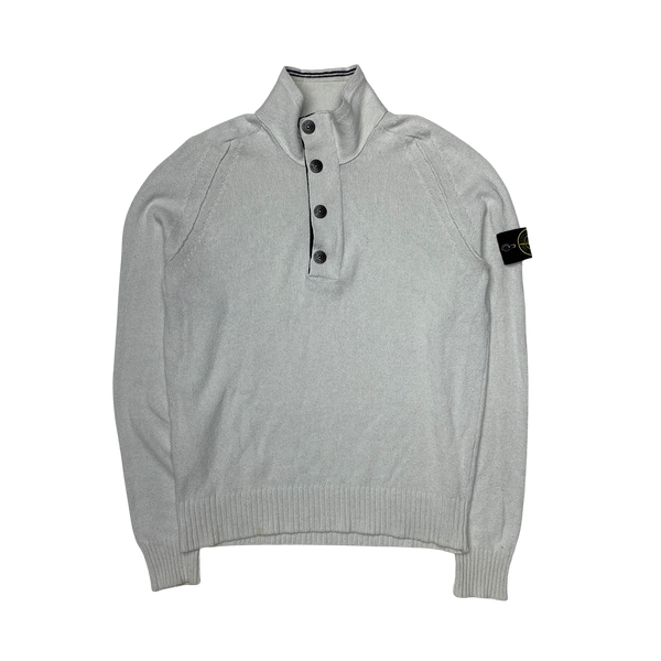 Stone Island 2015 White Knitted Cotton Pullover