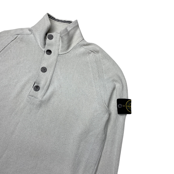 Stone Island 2015 White Knitted Cotton Pullover