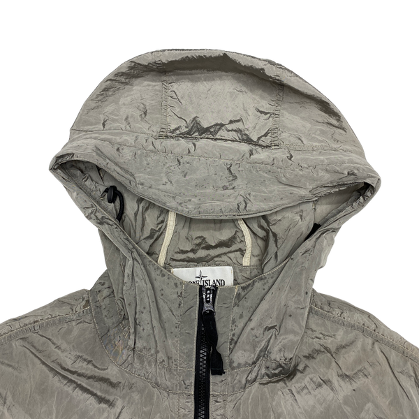 Stone Island 2018 Silver Nylon Metal Watro Hooded Jacket