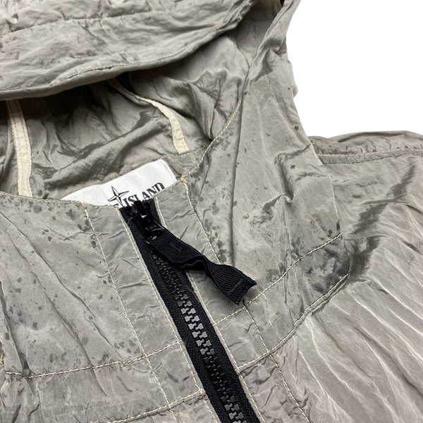 Stone Island 2018 Silver Nylon Metal Watro Hooded Jacket
