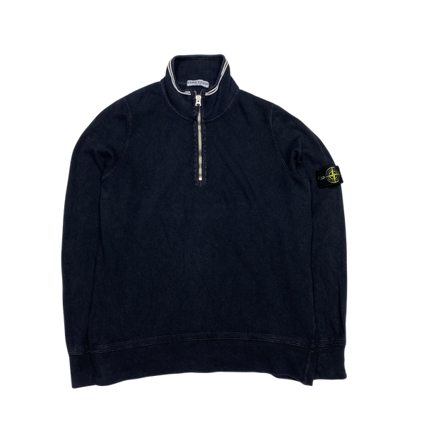 Stone Island 2006 Black Quarter Zip Cotton Pullover – Mat's