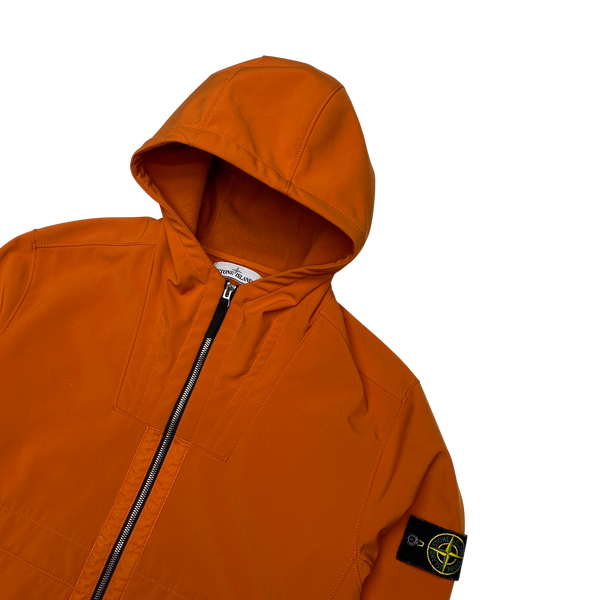 Stone Island Orange 2019 Fleece Lined Soft Shell Jacket
