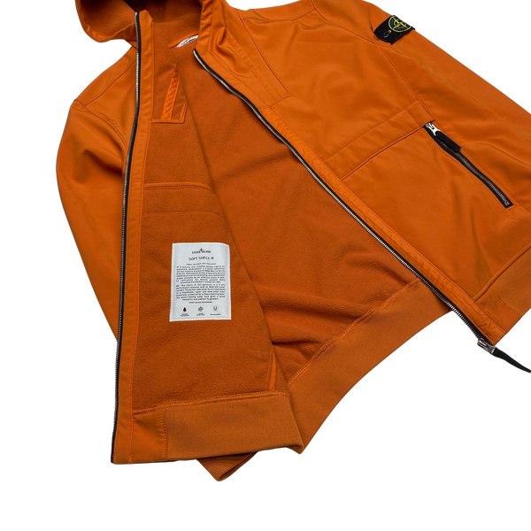 Stone Island Orange 2019 Fleece Lined Soft Shell Jacket