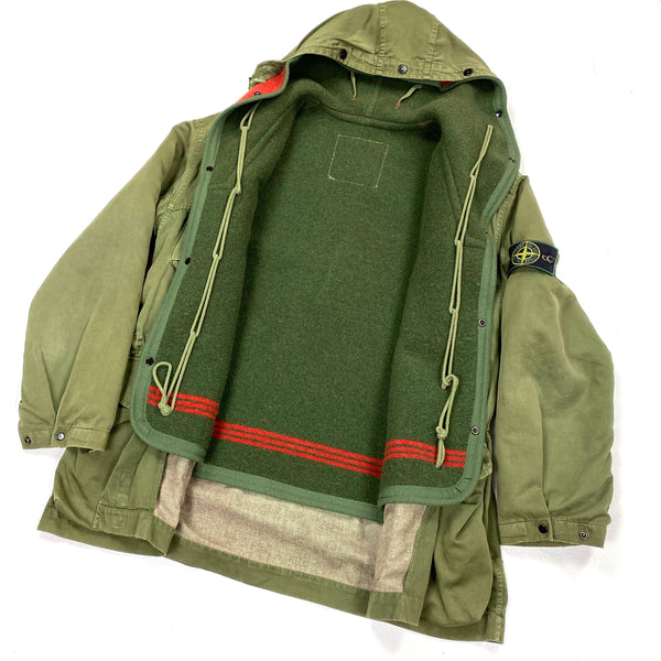 Stone Island 1993 Vintage Raso Gommato Dutch Rope Jacket Mat s Island
