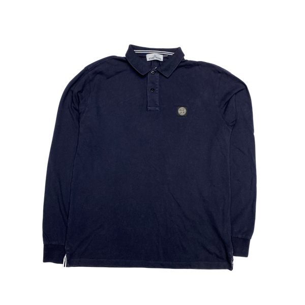 Stone Island 2014 Navy Longsleeve Cotton Polo