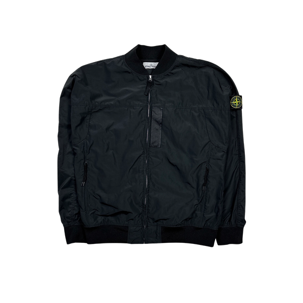 Stone Island 2020 Black Micro Reps Bomber Jacket