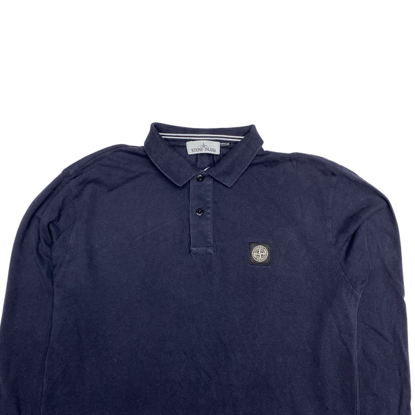 Stone Island 2014 Navy Longsleeve Cotton Polo
