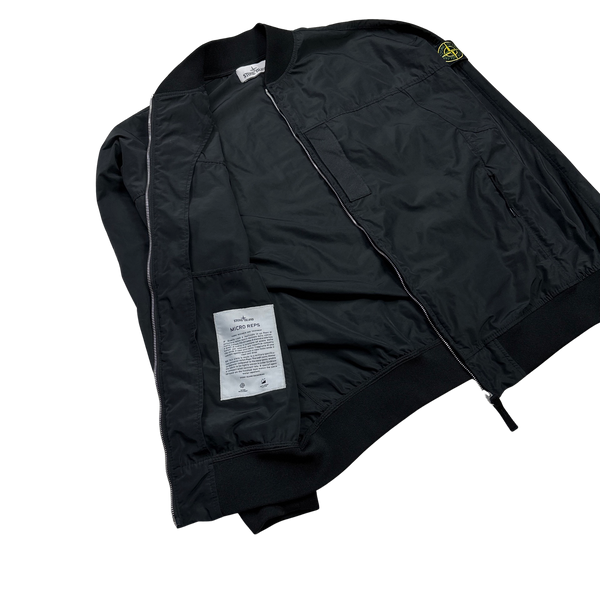 Stone Island 2020 Black Micro Reps Bomber Jacket