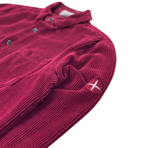 Stone Island Burgundy Corduroy Shirt