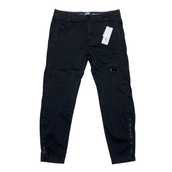 CP Company Black Multi Pocket Cargo Trousers